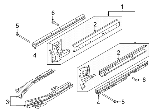2024 Ford Explorer Floor Side Members Diagram