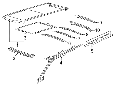 2025 Ford Expedition Roof & Components Diagram 3 - Thumbnail