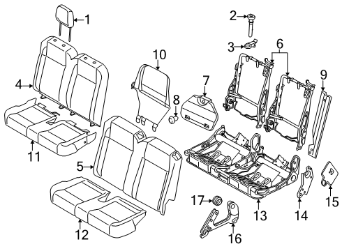2024 Ford Transit-150 Second Row Seats Diagram 6 - Thumbnail