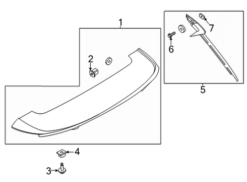 2024 Lincoln Corsair Rear Spoiler Diagram