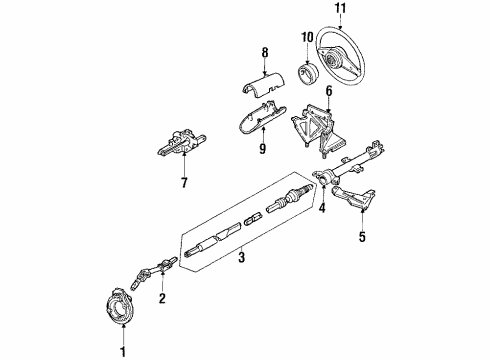 1985 Ford Escort Steering Column Assembly Diagram