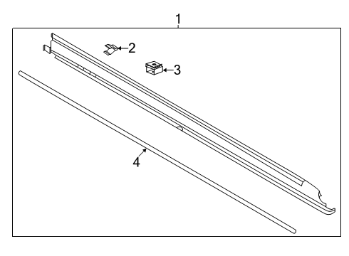 2024 Ford Explorer Exterior Moldings Diagram