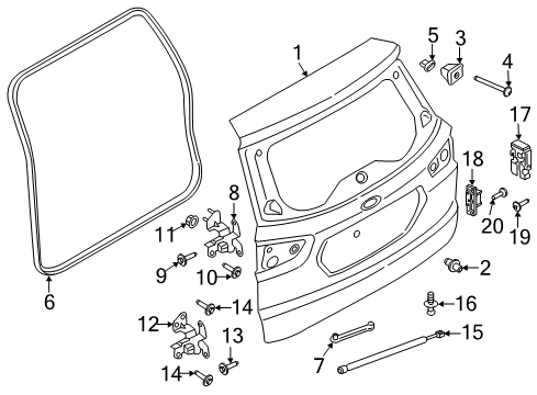 2021 Ford EcoSport Cargo Door Diagram