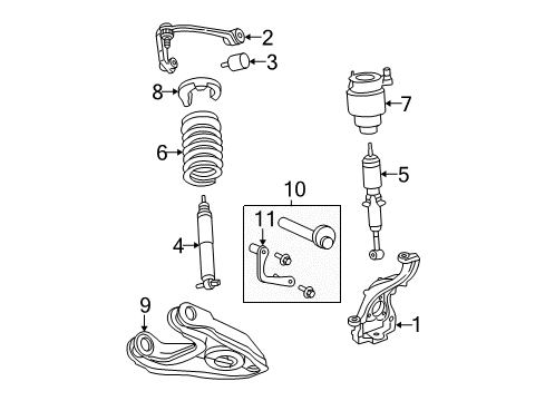 2004 Ford Expedition Front Suspension Components Diagram 2 - Thumbnail