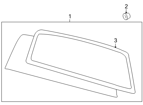 2014 Ford F-150 Glass & Hardware - Back Glass Diagram 3 - Thumbnail