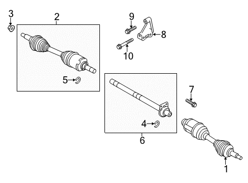2016 Ford Police Interceptor Sedan Drive Axles - Front Diagram 2 - Thumbnail