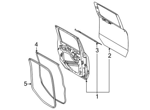 2024 Ford Maverick Door & Components Diagram