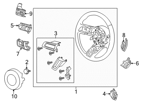 2016 Ford Mustang Steering Wheel & Trim Diagram 2 - Thumbnail