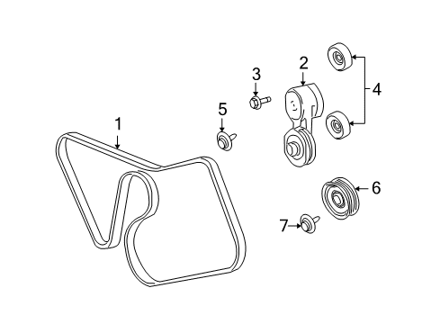 2010 Ford Mustang Belts & Pulleys - Maintenance Diagram 2 - Thumbnail