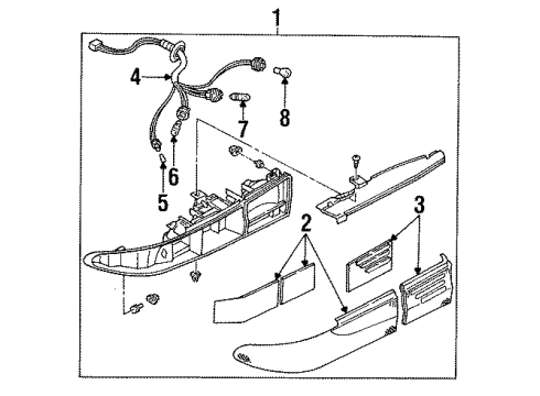 1993 Ford Probe Combination Lamps Diagram