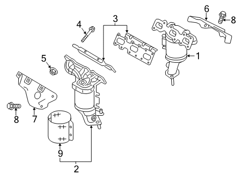 2020 Lincoln Continental Converter Shield Diagram for DG9Z-5E258-A