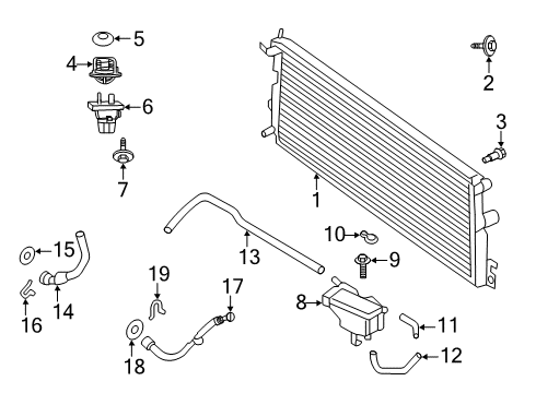 2021 Ford F-350 Super Duty Radiator & Components Diagram 2 - Thumbnail
