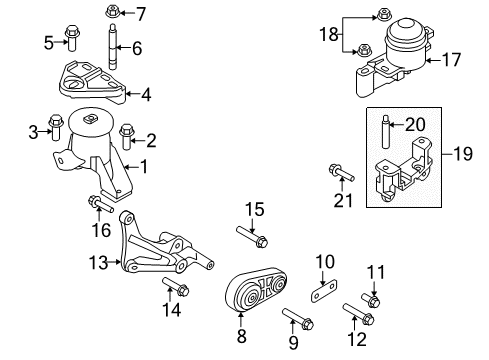 2011 Mercury Milan Engine & Trans Mounting Diagram 3 - Thumbnail