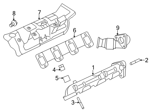 2020 Ford F-350 Super Duty Exhaust Manifold Diagram 2 - Thumbnail