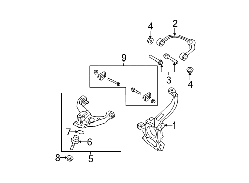 2012 Ford F-150 Front Suspension Components Diagram 4 - Thumbnail