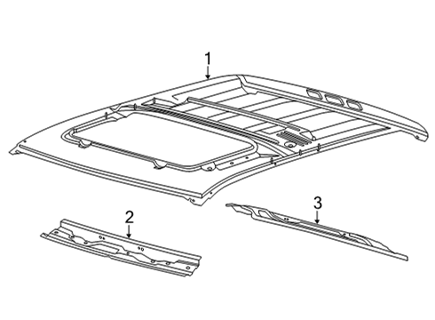 2024 Ford Maverick Roof & Components Diagram