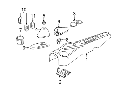 2000 Ford Focus Center Console Diagram