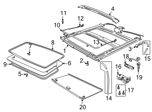 2005 Ford F-250 Super Duty Sunroof Diagram