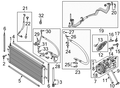 2017 Ford Fusion Suction Hose Diagram for K2GZ-19A834-L