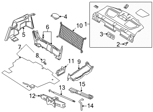 2007 Mercury Milan Interior Trim - Rear Body Diagram