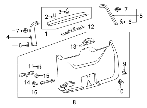 2018 Ford Expedition Interior Trim - Lift Gate Diagram