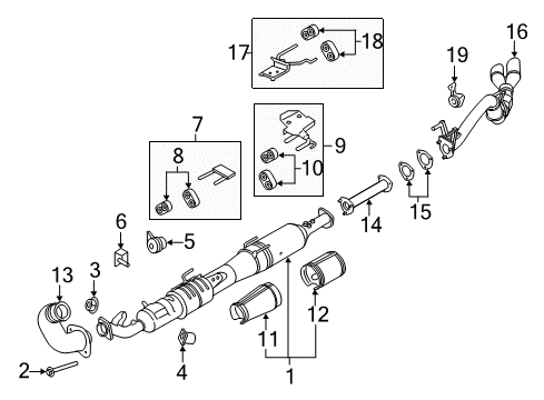 2021 Ford F-250 Super Duty Exhaust Components Diagram 2 - Thumbnail