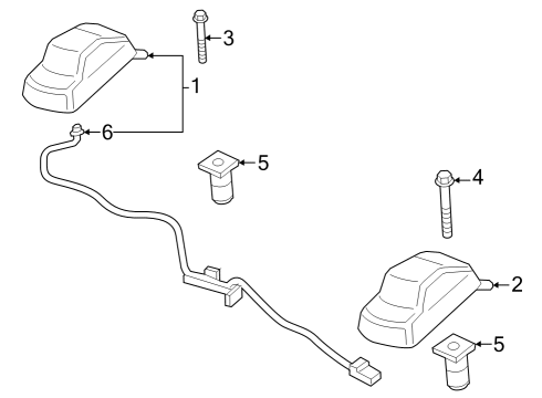 2023 Ford F-250 Super Duty Roof Lamps Diagram 2 - Thumbnail