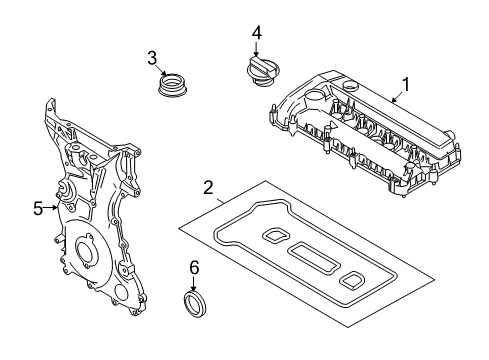 2011 Mercury Milan Valve & Timing Covers Diagram 2 - Thumbnail
