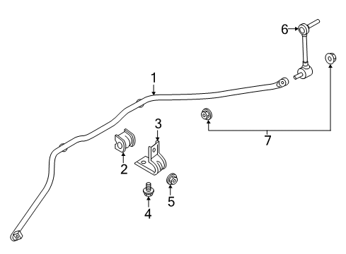 2020 Ford EcoSport Stabilizer Bar & Components Diagram 4 - Thumbnail