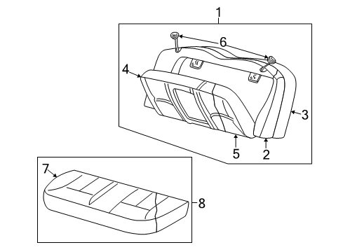 2000 Ford Taurus Rear Seat Components Diagram