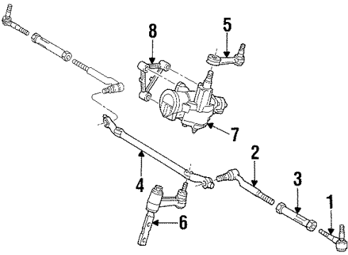 1999 Lincoln Navigator Steering Gear & Linkage Diagram 2 - Thumbnail