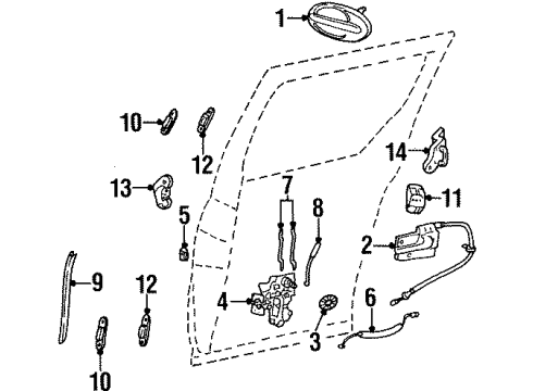 2002 Ford Windstar Lock & Hardware Diagram