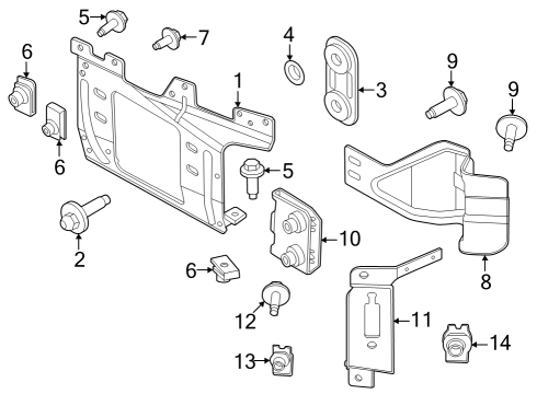 2025 Ford F-350 Super Duty Bumper & Components - Front Diagram