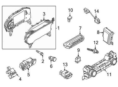 2024 Ford Bronco Cluster & Switches Diagram