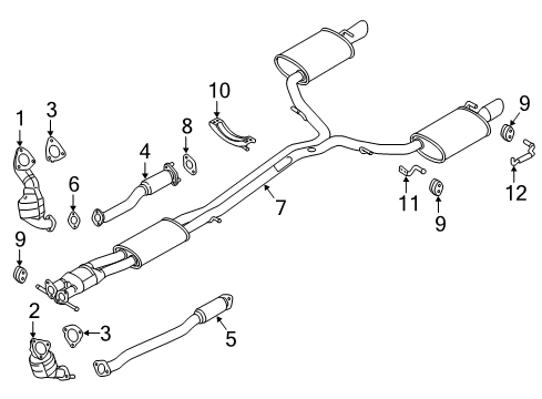 2019 Ford Flex Exhaust Components Diagram