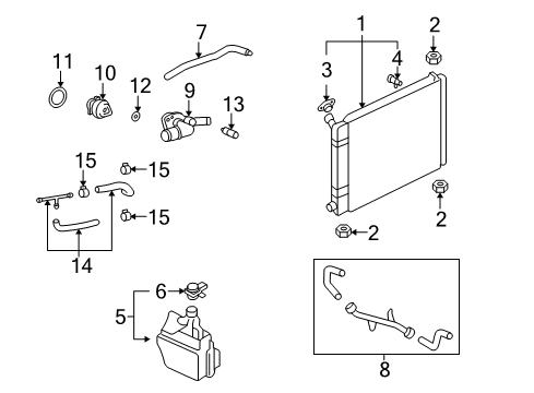 2004 Ford Focus Radiator Cap Diagram for F5RZ-8100-A
