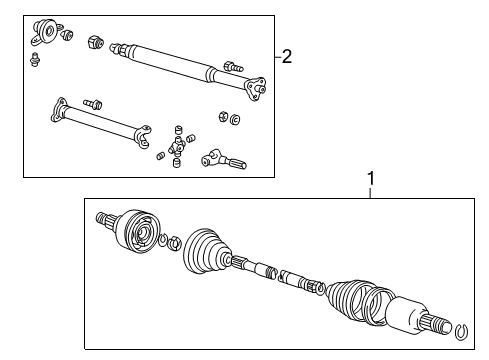 2006 Ford Five Hundred Axle Components - Rear Diagram