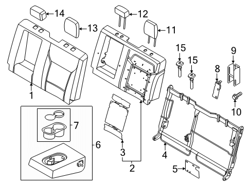 2024 Ford F-150 Rear Seat Components Diagram 3 - Thumbnail
