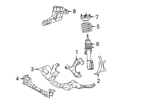 2006 Ford Mustang Front Suspension Components Diagram