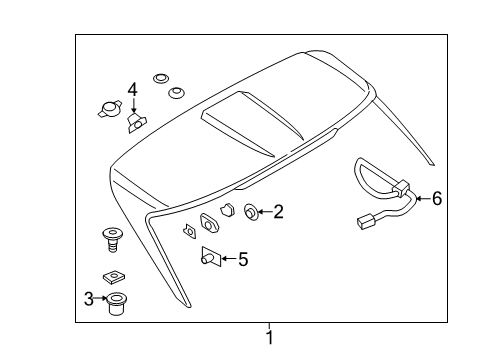 2023 Lincoln Nautilus Spoiler Nut Diagram for -W720423-S450B