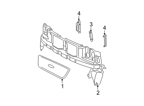 2006 Ford Expedition Grille & Components Diagram