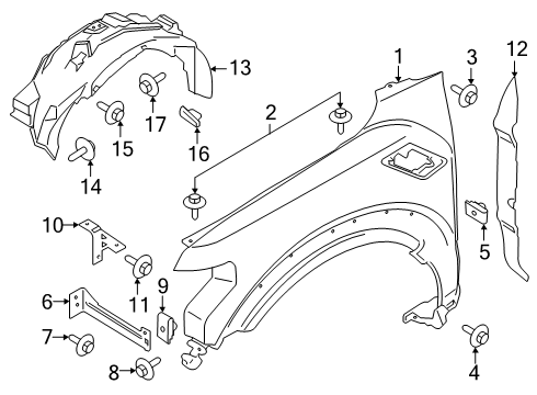 2024 Ford F-150 Fender & Components Diagram
