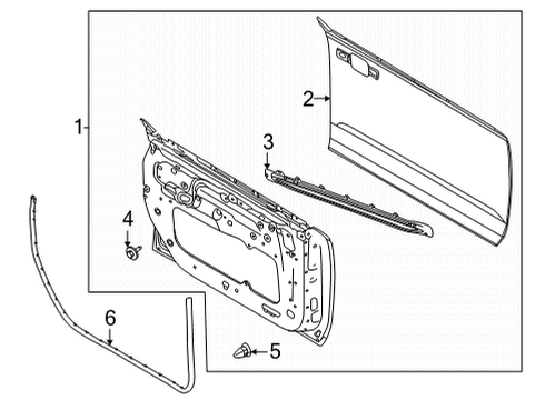 2024 Ford Bronco Door & Components Diagram