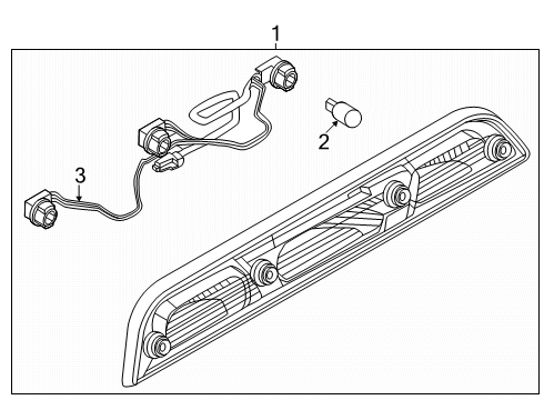 2024 Ford Ranger High Mount Lamps Diagram