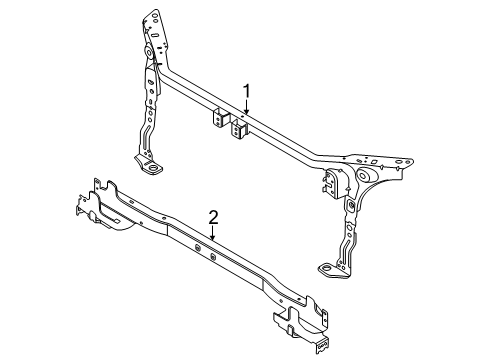 2024 Ford Ranger Radiator Support Diagram