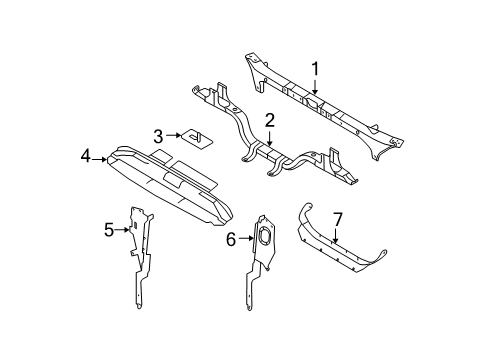 2008 Ford F-350 Super Duty Radiator Support Diagram 2 - Thumbnail