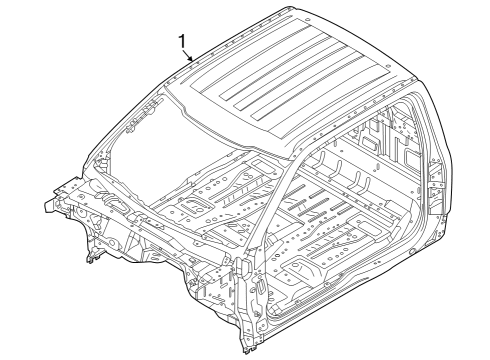 2025 Ford F-250 Super Duty Cab Assembly Diagram 2 - Thumbnail