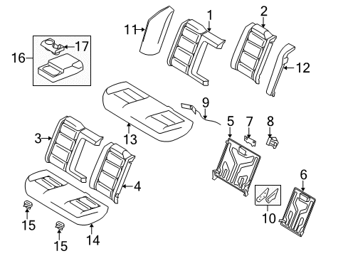 2009 Ford Taurus Rear Seat Components Diagram