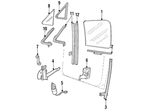 1990 Ford Bronco Front Door Diagram