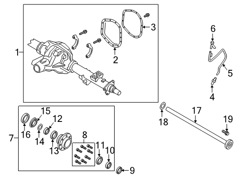 2022 Ford F-350 Super Duty Rear Axle Diagram 3 - Thumbnail